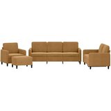  4-dijelni set sofa smeđi baršunasti | shoptok.hr