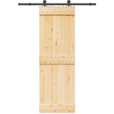  Klizna vrata NARVIK Prirodna i crna 70 x 210 cm (152,5 cm) | shoptok.hr