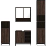 vidaXL 4-dijelni set kupaonskog namještaja boja smeđeg hrasta drveni | shoptok.hr