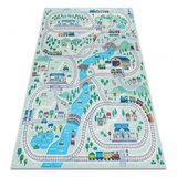 RugsX BAMBINO 61530 pralna preproga Reka, tiri, vlak za otroke protizdrsna - zelena / siva 80x150 cm, (5000359055) Slike