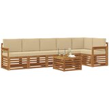  Set vanjskih sofa 7 kom. Prirodna i bež Poliester | shoptok.hr