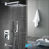 EYN Podometni tuš panel iz medenine | Tuš panel PT04042 — Fiksni — 30 cm | Shoptok.si