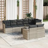  9-dijelni set vrtnih sofa od poliratana s jastucima svjetlosivi | shoptok.hr