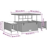  Set vrtne sofe od 13 dijelova s jastučićima siva poli ratan akacija 2-sjedalna vrtna sofa s pohranom i jastučićima siva poli ra | shoptok.hr