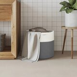  Košara za pohranu sivo-bijela Ø 40 x 35 cm pamučna | shoptok.hr