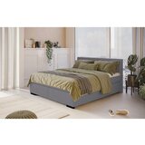 CARRYHOME POSTELJA BOXSPRING x , les, umetna masa, tekstil temno siva | Shoptok.si