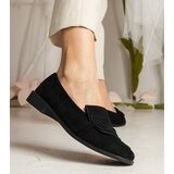 Gemre Black women's classic eco-suede loafers Laiza | Shoptok.si