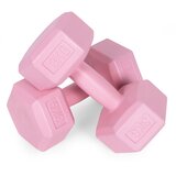  Set &amp;scaron;esterokutnih bučica 2x3 kg, utezi za vježbanje, opterećenje za fitness, roza, ModernHome Slike