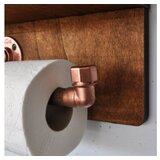 Hanah home polica sa držačem Cop056, 29x16x14 cm, boje oraha | ePonuda.com