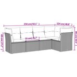  5-dijelni set vrtnih sofa s jastucima poliratan smeđi | shoptok.hr