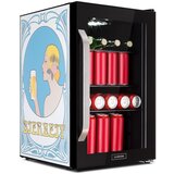 Klarstein Beersafe 70, Bierzeit Edition, hladnjak, 70 litara, 3 police, panoramska staklena vrata, nehrđajući čelik | shoptok.hr