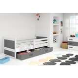 BestBed Postelja RICO s predalom-Bela-Grafit + GRATIS leie Cene
