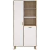 Tvilum Bijela/u prirodnoj boji biblioteka u dekoru hrasta 89x188x40 cm Ikast – | shoptok.hr
