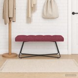  Klupa s gumbastim tkanjem Vinska crvena 110 x 40 x 46 cm | shoptok.hr