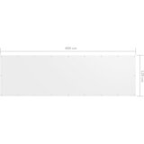 Balkonski zastor bijeli 120 x 400 cm od tkanine Oxford | Eponuda.ba
