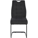 CARRYHOME NIHAJNI STOL, kovina, tekstil črna, temno siva | Shoptok.si