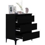  Komoda crna 60 x 35 x 70 cm od konstruiranog drva | shoptok.hr