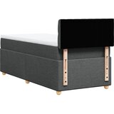  Krevet s oprugama i madracem tamnosivi 90 x 190 cm od tkanine | shoptok.hr