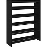 Maison Chic Regal za čevlje - Polica za čevlje črn 80x25x100 cm inženirski les, (21777539) Cene