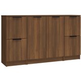 Maison Chic Komoda - Predalnik 3 kosi rjav hrast inženirski les, (21718882) | Shoptok.si