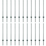vidaXL Stupovi ograde 22 kom U-kanal Zeleni 140 cm čelik | shoptok.hr