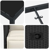  7-delni vrtni jedilni set z blazinami Črni poli ratan, (22087828) | Shoptok.si