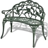  Vrtna klop 100 cm liti aluminij zelene barve | Shoptok.si