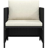  Vrtna sofa od poliratana s jastucima crna | shoptok.hr