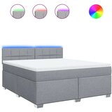 vidaXL Krevet s oprugama i madracem svjetlosivi 180x200 cm od tkanine | shoptok.hr