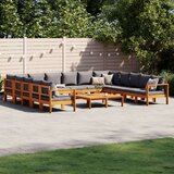  10-dijelna set vrtnih sofa s jastucima masivno bagremovo drvo | shoptok.hr