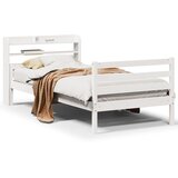 Maison Chic Posteljni okvir - Enojna postelja - Postelja za odrasle z vzglavjem brez vzmetnice bel 100x200 cm, (21695017) Cene