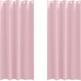 vidaXL Zavjese 2 pcs Bebe ružičasta 225 x 140 cm Poliester | shoptok.hr