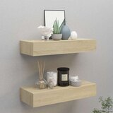 vidaXL zidne police s ladicama 2 kom boja hrasta 60 x 23,5 x 10 cm MDF Cijene