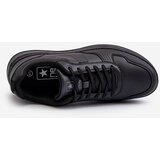 EVENTO Lightweight Men's Platform Sneakers in Black Eco Leather Uziran | ePonuda.com