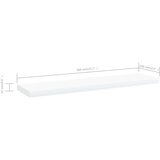 vidaXL Police za knjige 4 kom bijele 40 x 10 x 1 5 cm od iverice | shoptok.hr