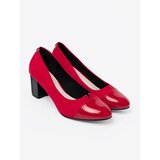 GOODIN Red pumps with a patent toe | ePonuda.com