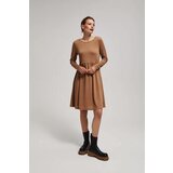 Marisse Dark Beige Dress With Long Sleeves And A Flared Bottom | Eponuda.ba