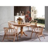 Hanah home Rastegljivi trpezarijski sto i stolice Eva, 118-158 cm, 4 stolice, Smeđa | Eponuda.ba