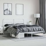 Metalni okvir za krevet s uzglavljem bijeli 180x200 cm | shoptok.hr