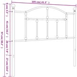  Metalno zamjensko uzglavlje bijelo 100 cm | shoptok.hr