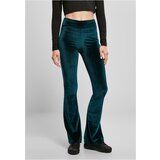 UC Ladies Women's high-waisted Velvet Boot leggings in teal | Shoptok.si
