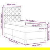 Box Spring krevet s madracem crni 80x200 cm tkanina | shoptok.hr