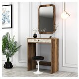 Hanah home lizbon mirror - walnut, white, marble walnutwhitemarble make-up table | ePonuda.com