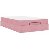  Konstrukcija postelje z vzmetnico Roza 120 x 200 cm Žamet | Shoptok.si