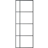  Drsna vrata ESG steklo in aluminij 76x205 cm črna, (20766408) | Shoptok.si