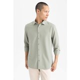 Defacto Modern Fit Polo Neck Crinkle Long Sleeve Shirt | shoptok.hr