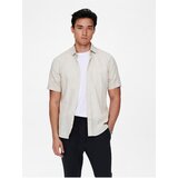 Only Beige Men's Linen Shirt & SONS Caiden - Men | Shoptok.si