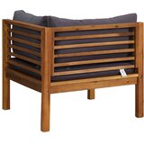  Modularna kutna sofa s tamnosivim jastucima bagremovo drvo | Eponuda.ba