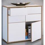 MID.YOU Komoda Salia B100, Bela, Barva Hrasta | Shoptok.si