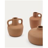 Kave Home Oranžne vaze v kompletu 3 ks iz terakote (višina 6 cm) Sofra – | Shoptok.si